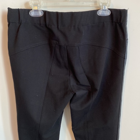 Lord & Taylor Leather/Ponte Ankle Zip Pants Black - Picture 4 of 6